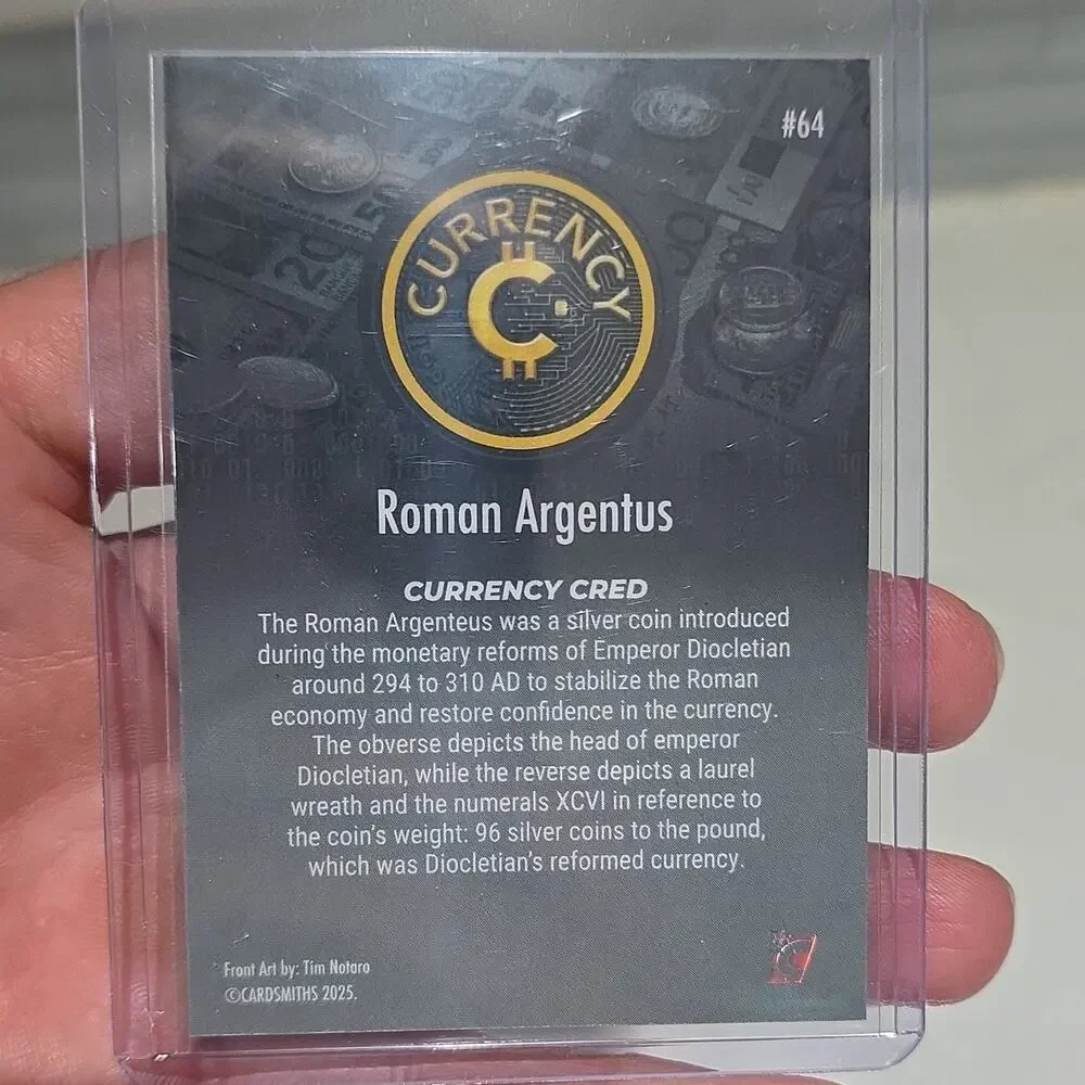 Cardsmiths Currency Cred Holofoil Asset Roman Argentus Flowing Hair Californium